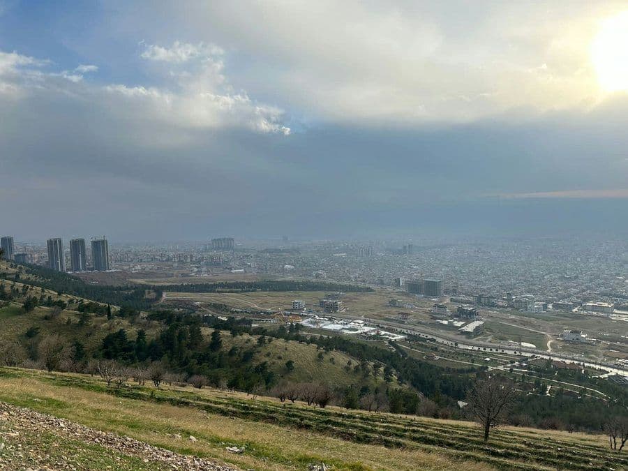 City overlook across the plains